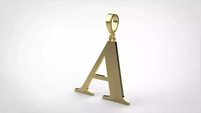 pendant alphabet georgia  A medium 3D print model