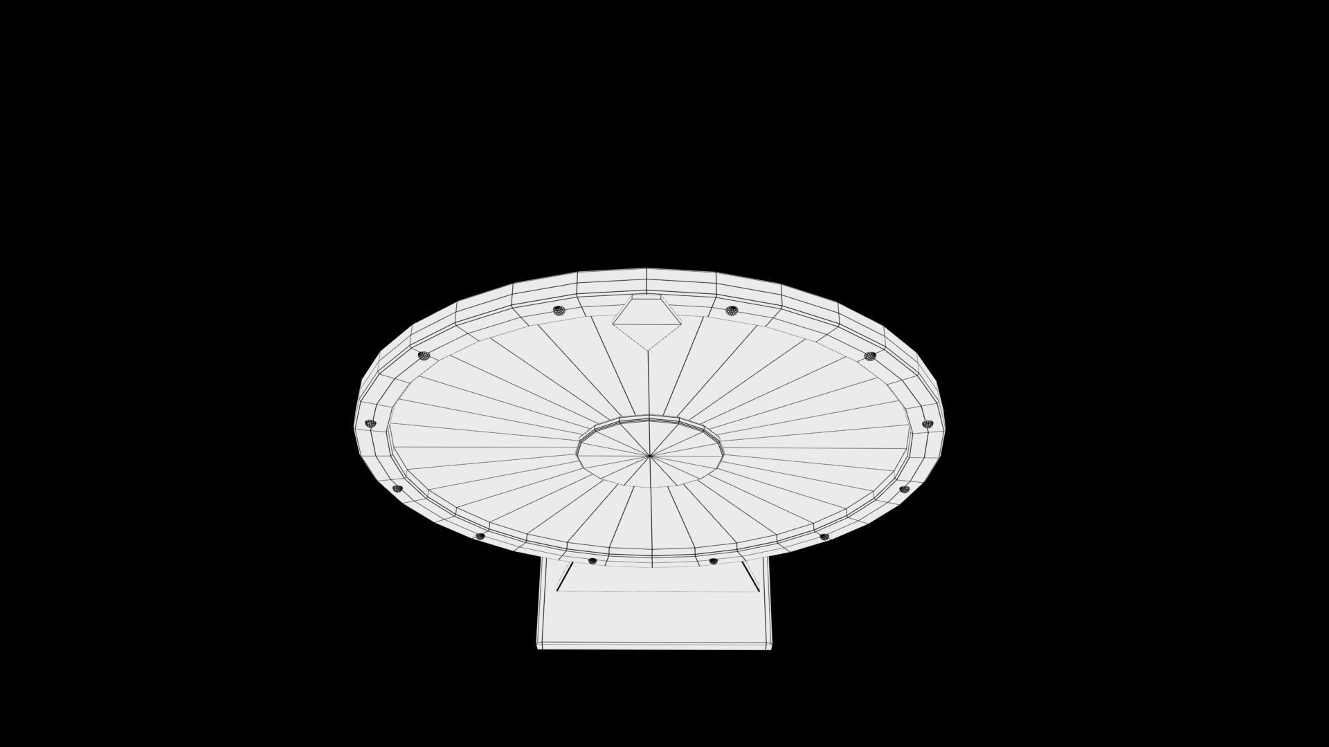 Casino wheel Low-poly 3D model_8