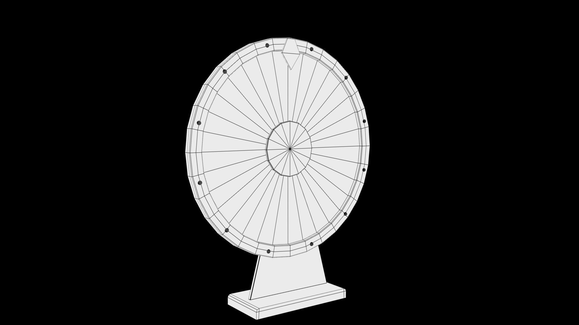 Casino wheel Low-poly 3D model_7