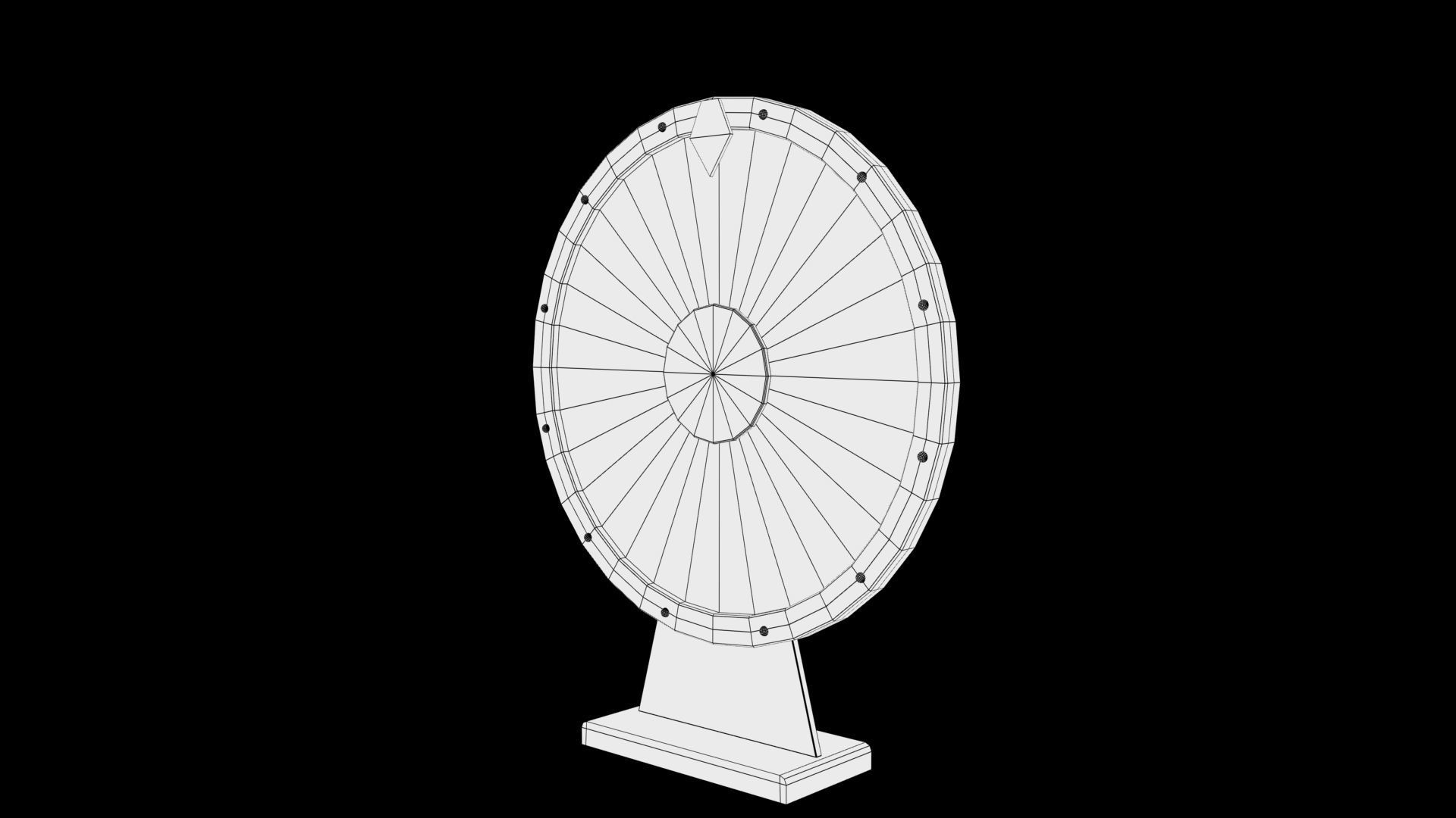 Casino wheel Low-poly 3D model_6