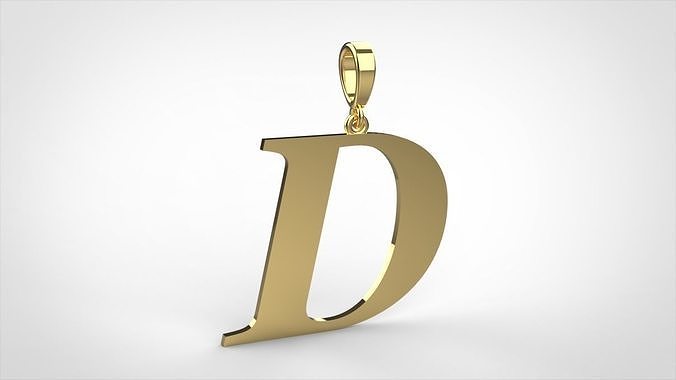 pendant alphabet georgia  D medium 3D print model