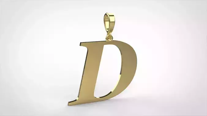 pendant alphabet georgia  D medium 3D print model