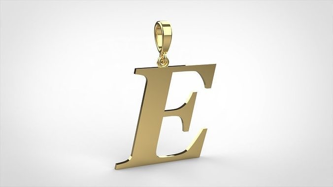 pendant alphabet georgia  E medium 3D print model