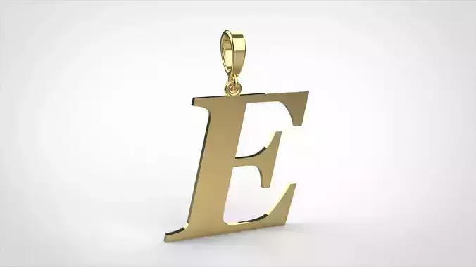 pendant alphabet georgia  E medium 3D print model