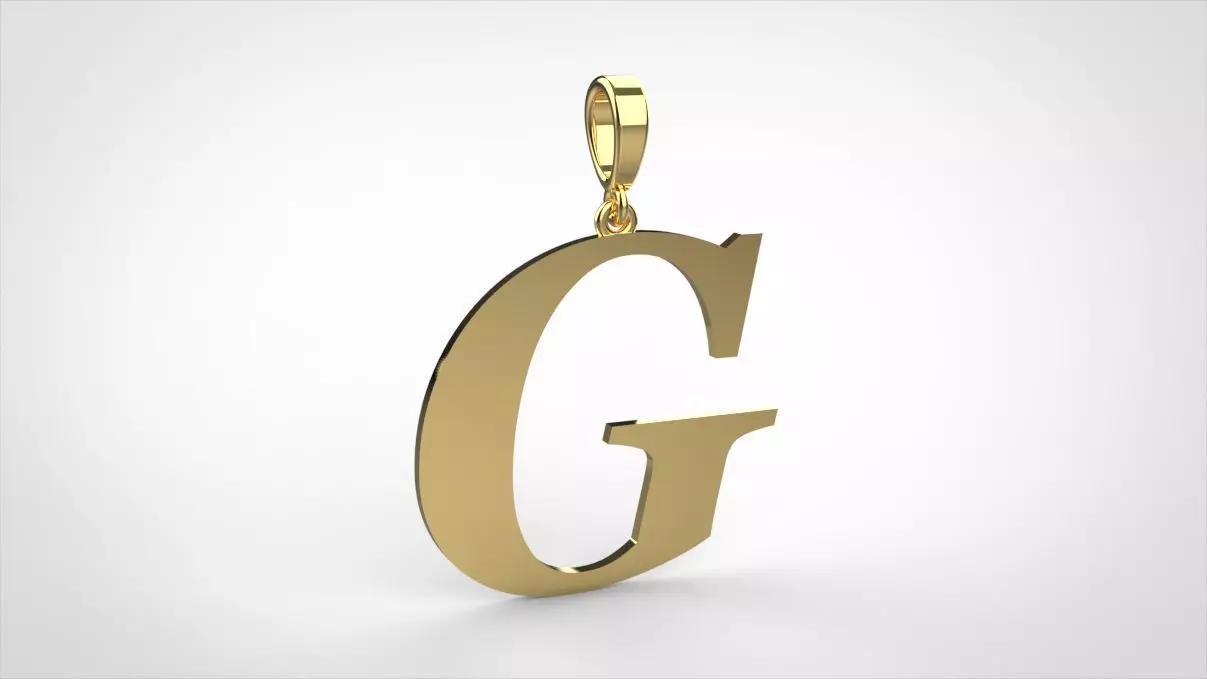 pendant alphabet georgia G medium 3D print model