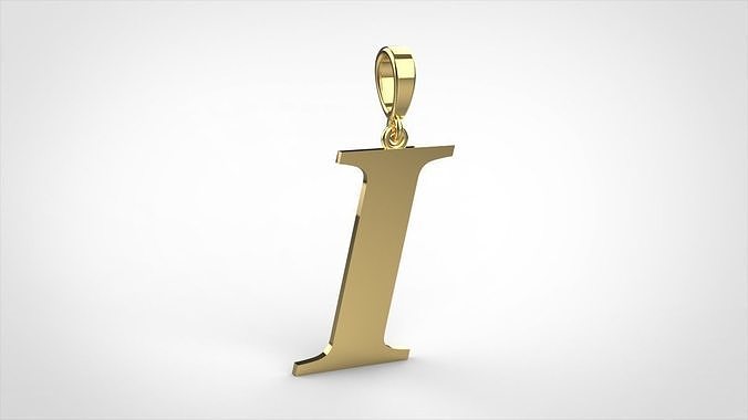 pendant alphabet georgia   I medium  3D print model