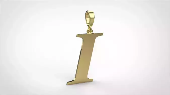 pendant alphabet georgia   I medium  3D print model