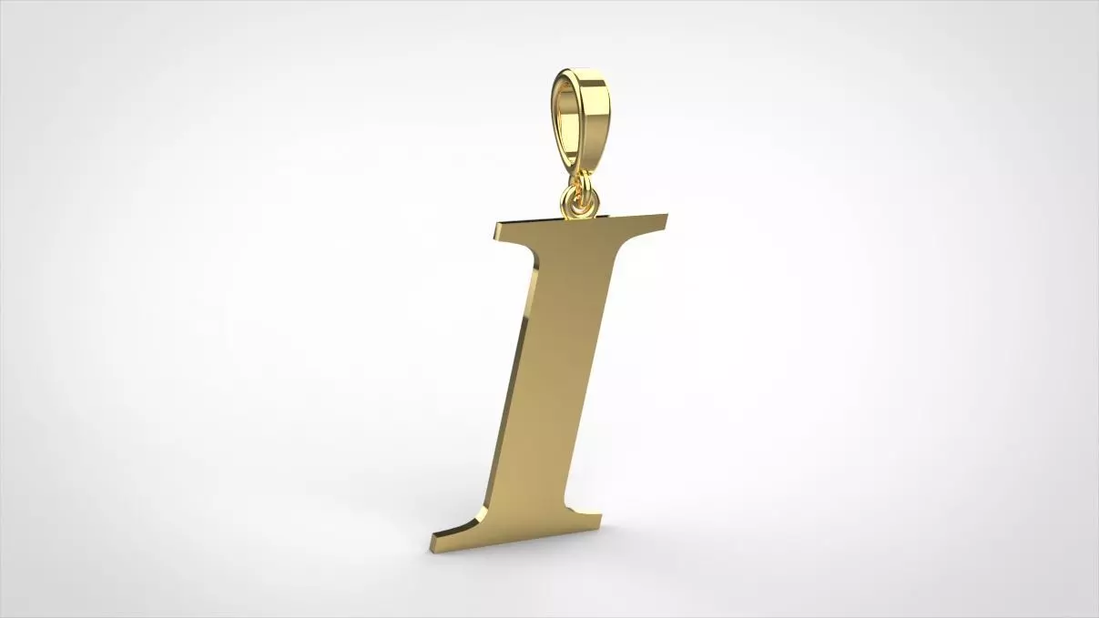 pendant alphabet georgia I medium 3D print model