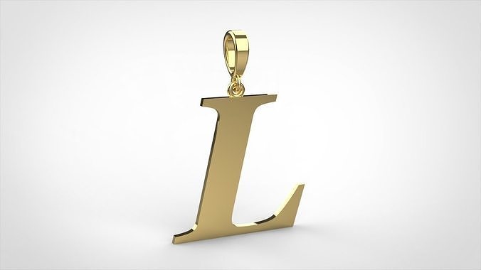  pendant alphabet georgia  L medium   3D print model