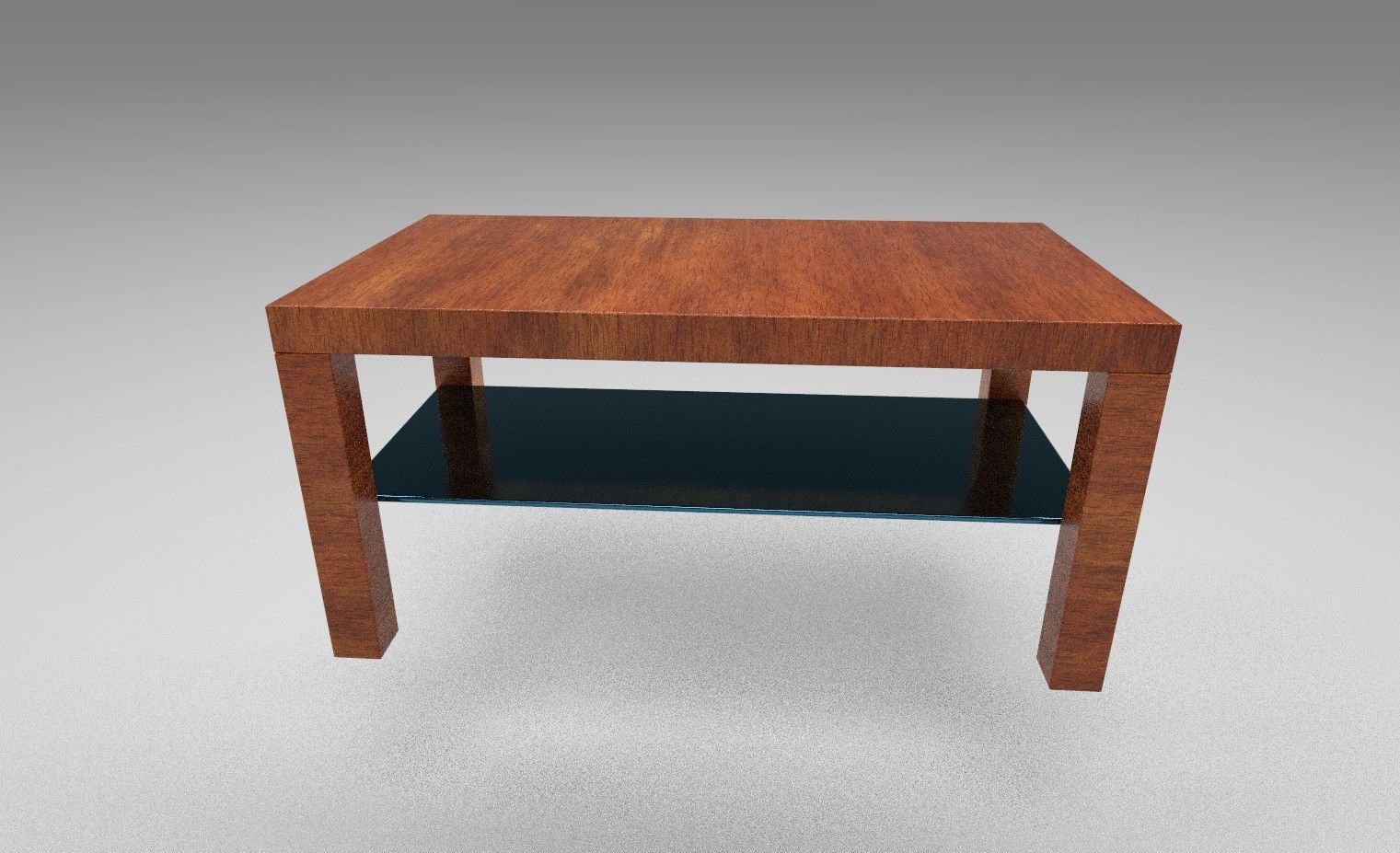 coffee table Low-poly 3D model_1