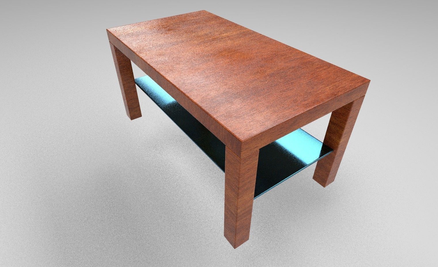 coffee table Low-poly 3D model_2