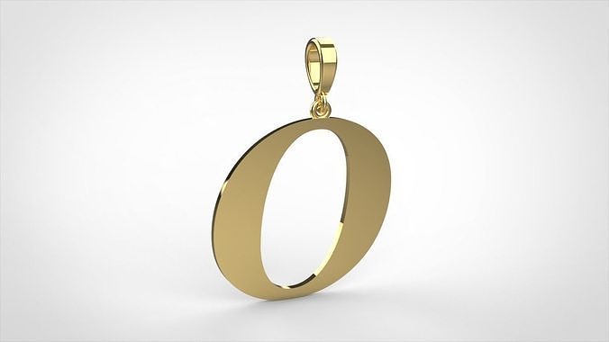 pendant alphabet georgia  O medium  3D print model