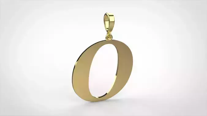 pendant alphabet georgia  O medium  3D print model