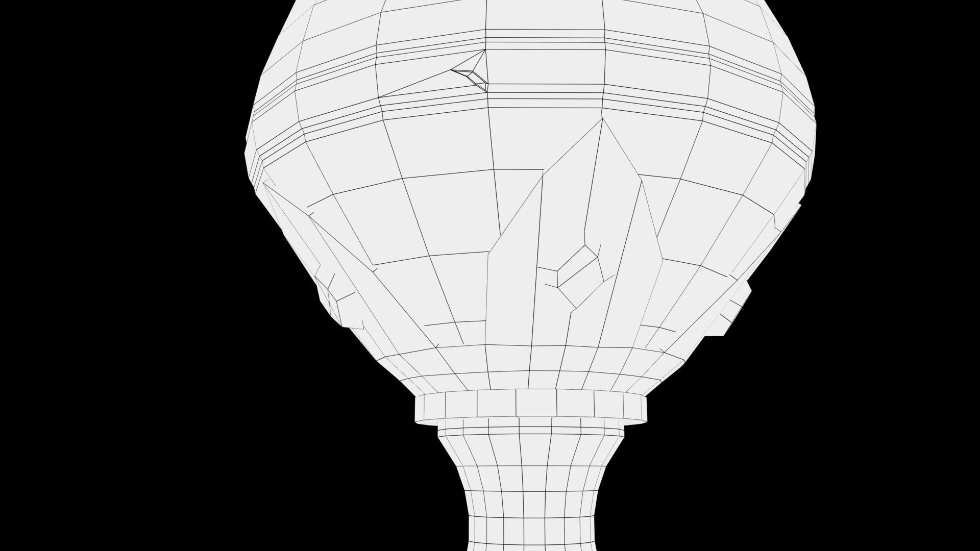 Trophy golden cup with crystals Low-poly 3D model_8