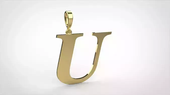 pendant alphabet georgia  U medium 