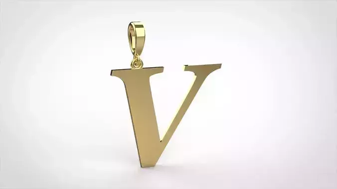 pendant alphabet georgia  V medium 