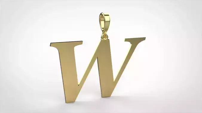 pendant alphabet georgia  W medium 