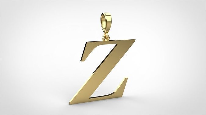 pendant alphabet georgia   Z medium  3D print model