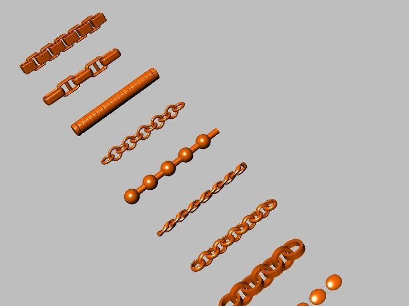 10 CHAIN LINKS stl verified 3D print model_20