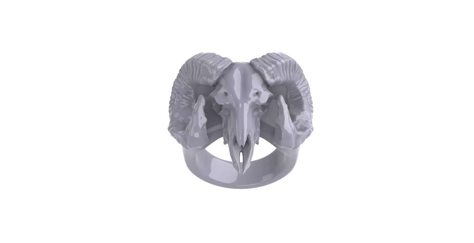 RAM skull ring 3D print model