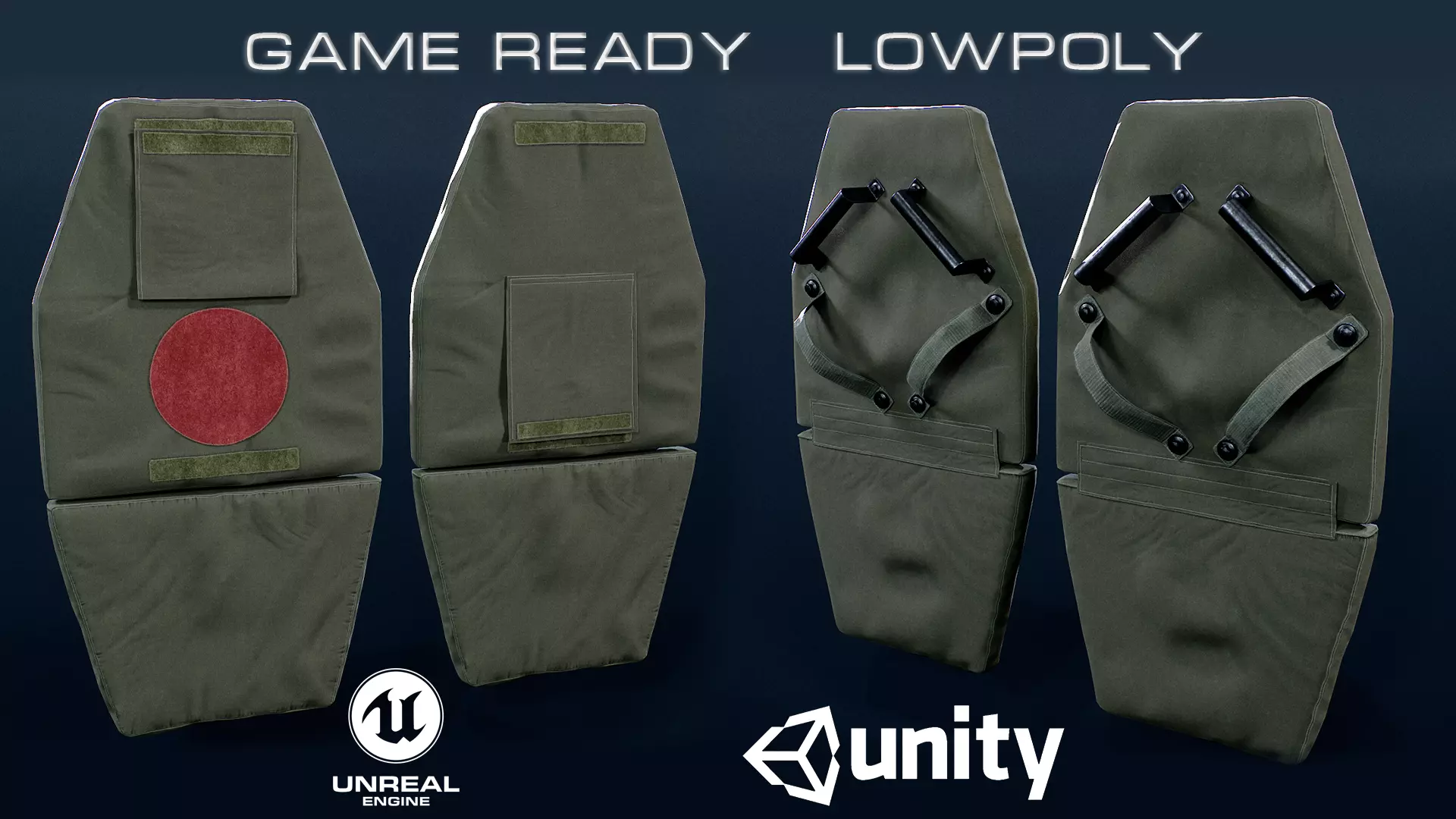 Vant LM Ballistic shield Low-poly 3D model_0