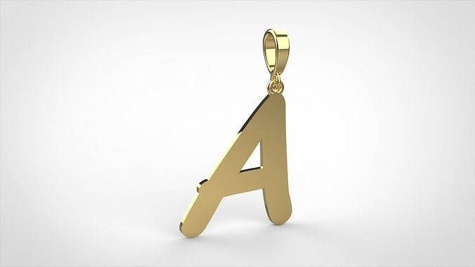 pendant alphabet comic sans  A small 3D print model