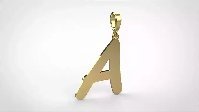 pendant alphabet comic sans  A small 3D print model