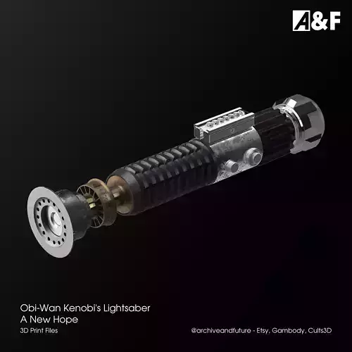 Obi-Wan Kenobi Lightsaber A New Hope 3D print model