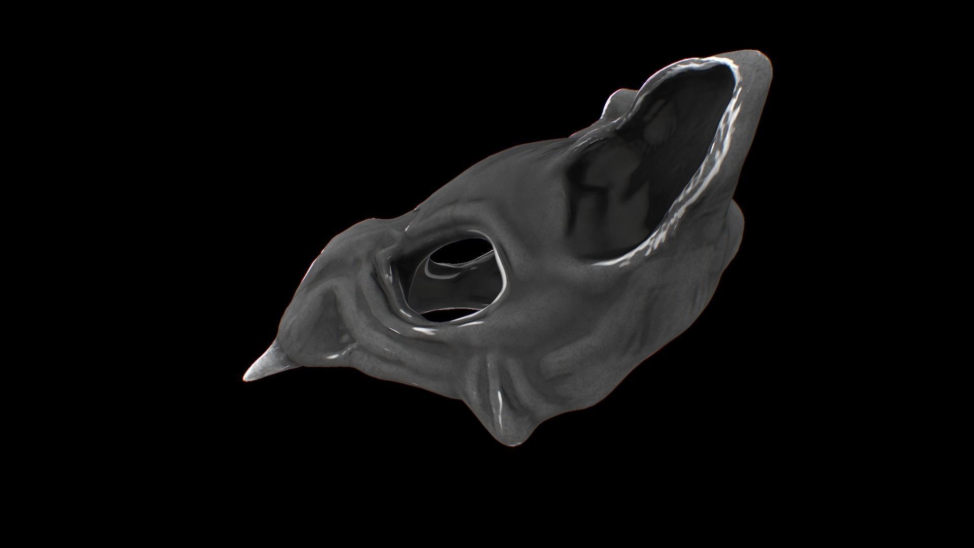 Cat Skull Mask Low-poly 3D model_23
