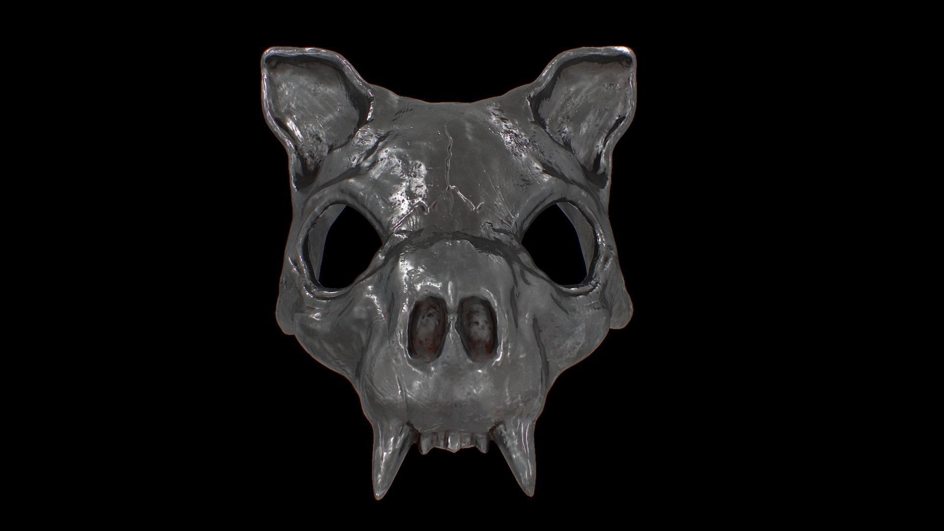 Cat Skull Mask Low-poly 3D model_15