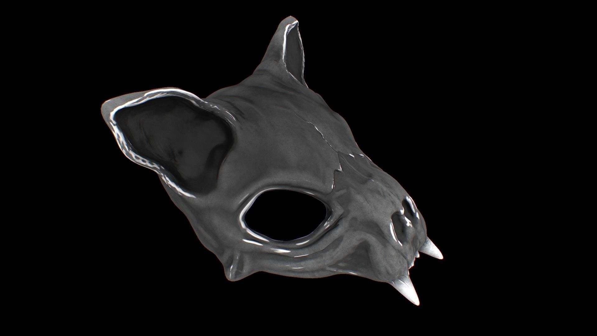Cat Skull Mask Low-poly 3D model_20