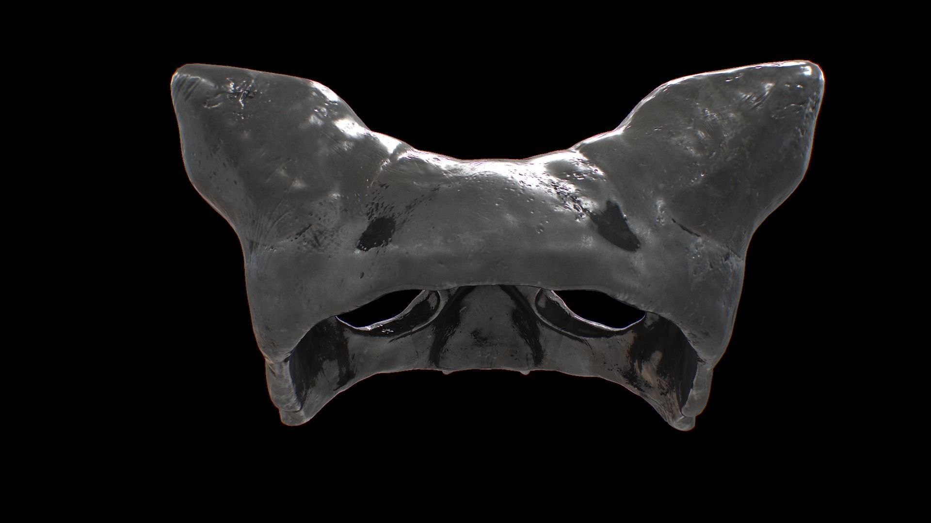 Cat Skull Mask Low-poly 3D model_17