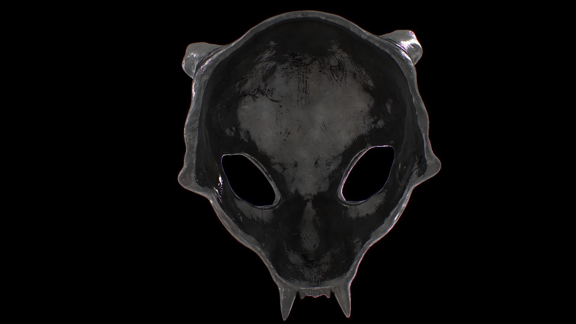 Cat Skull Mask Low-poly 3D model_22