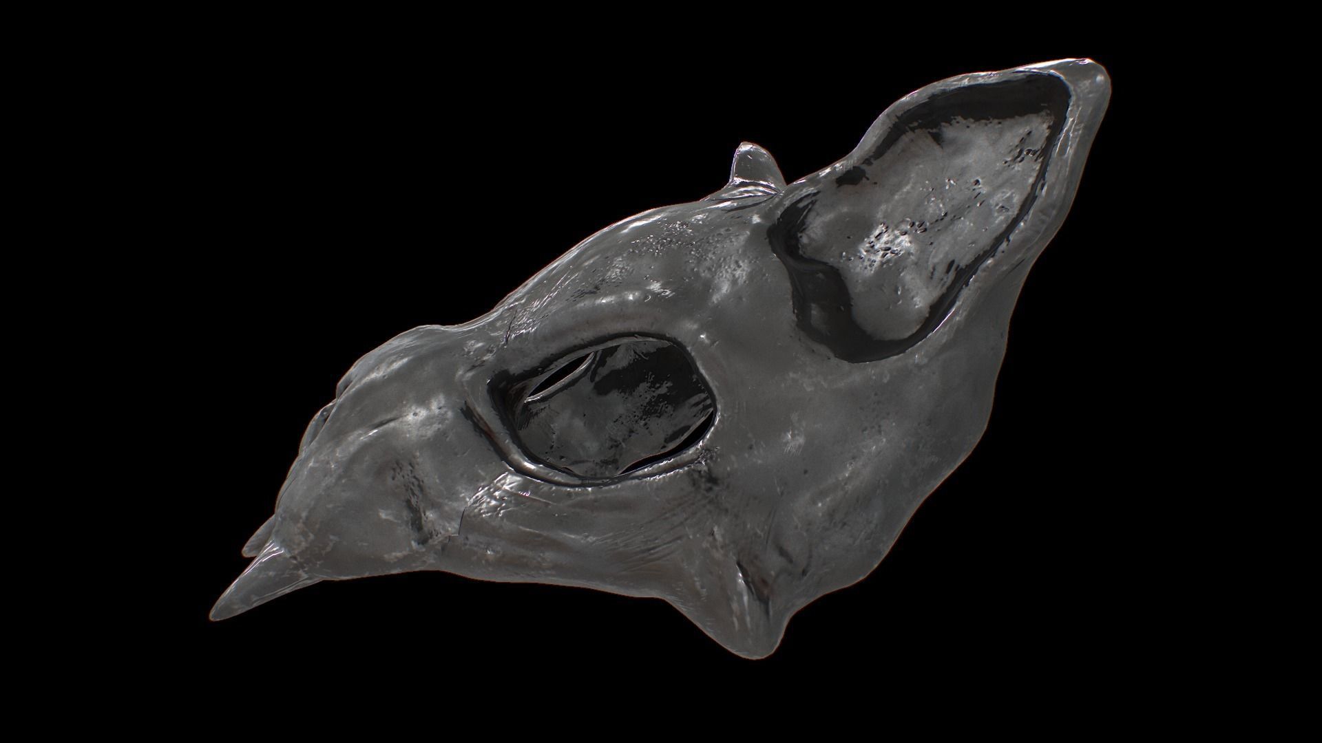 Cat Skull Mask Low-poly 3D model_16