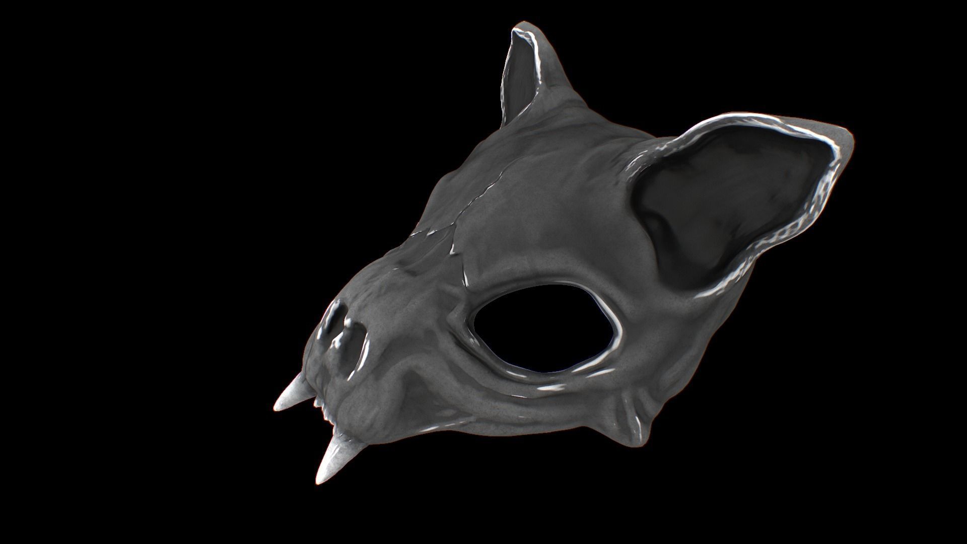 Cat Skull Mask Low-poly 3D model_26