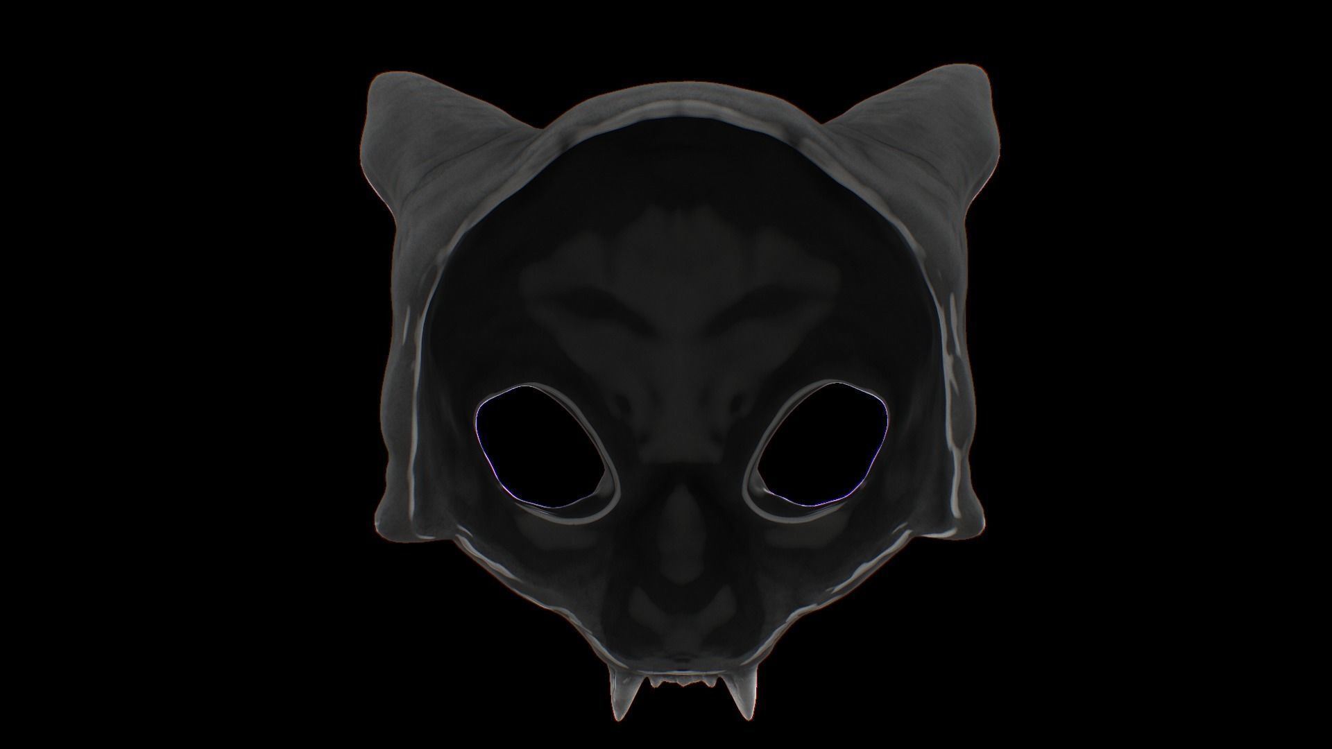 Cat Skull Mask Low-poly 3D model_25