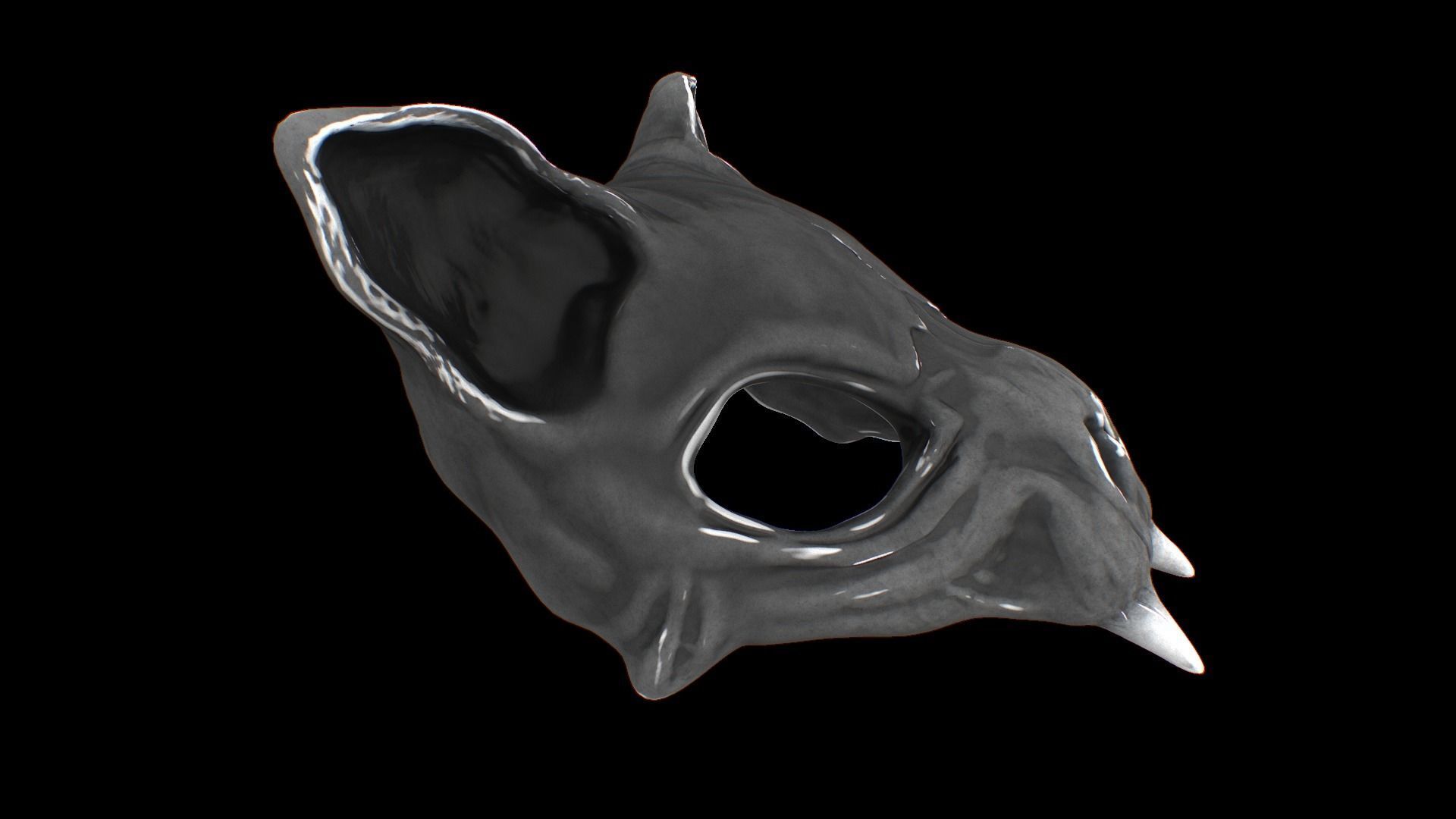 Cat Skull Mask Low-poly 3D model_27