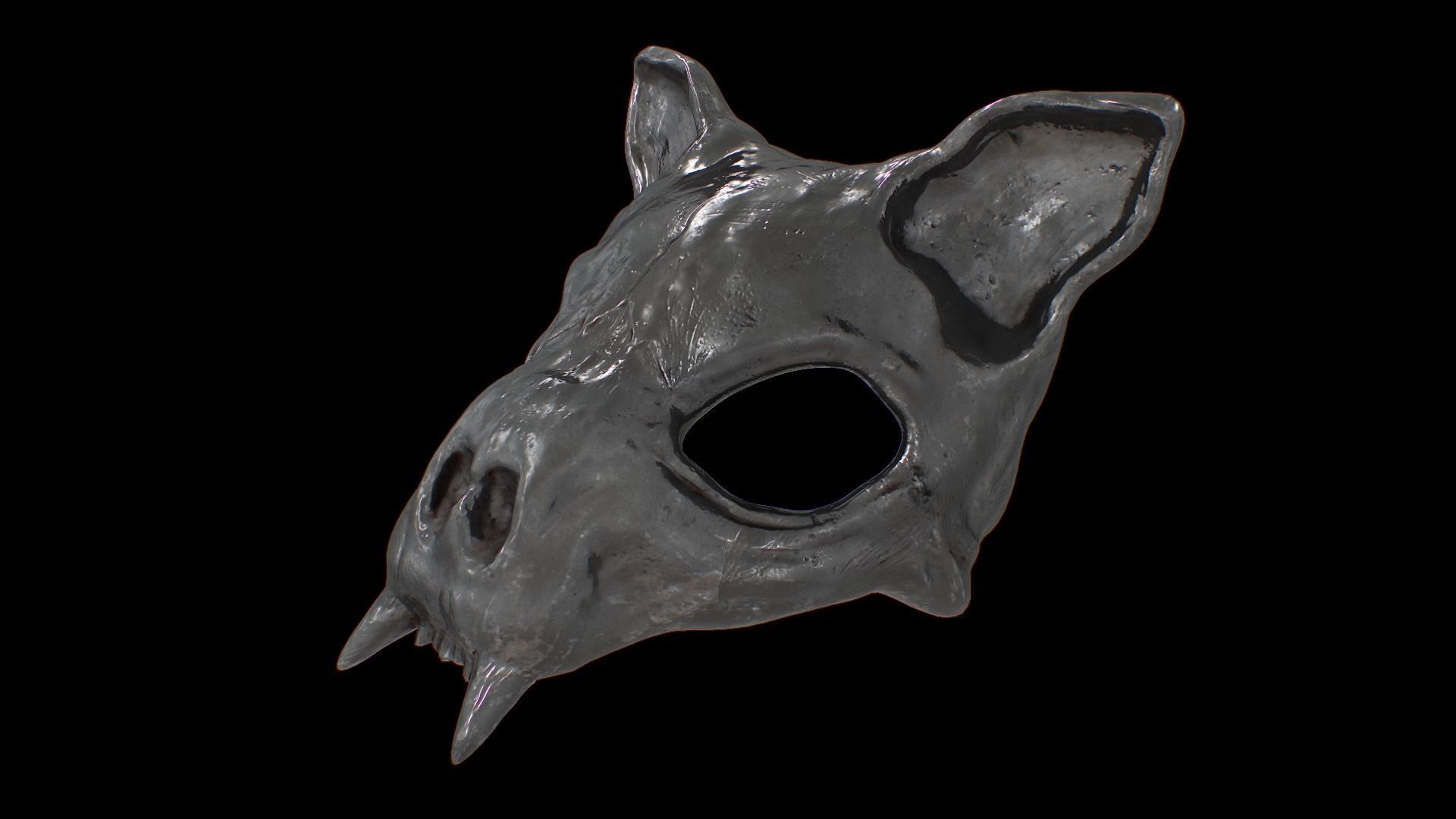 Cat Skull Mask Low-poly 3D model_18