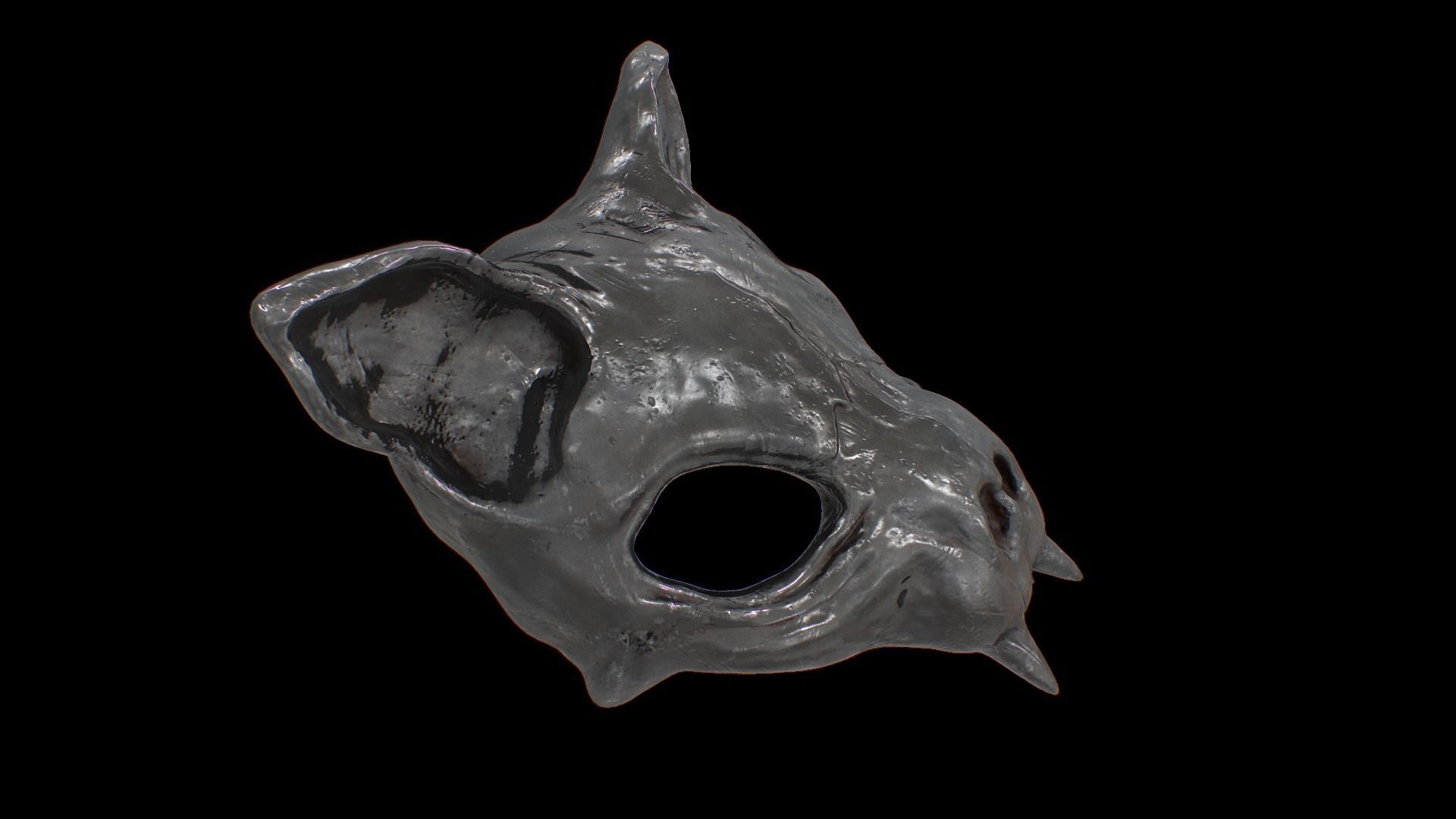 Cat Skull Mask Low-poly 3D model_19