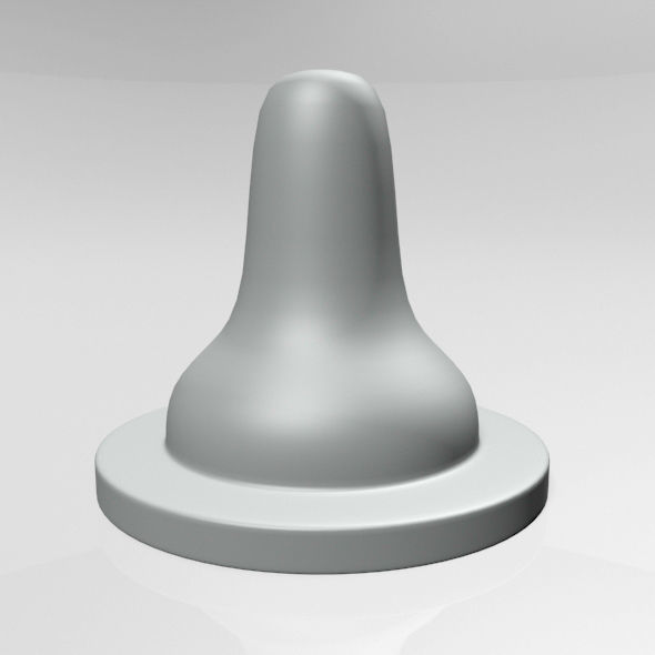 Baby Bottle Nipple 01 3D model_9