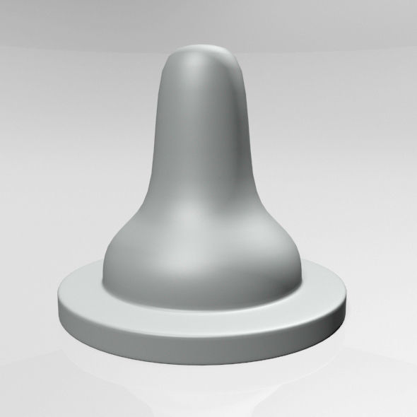Baby Bottle Nipple 01 3D model_8