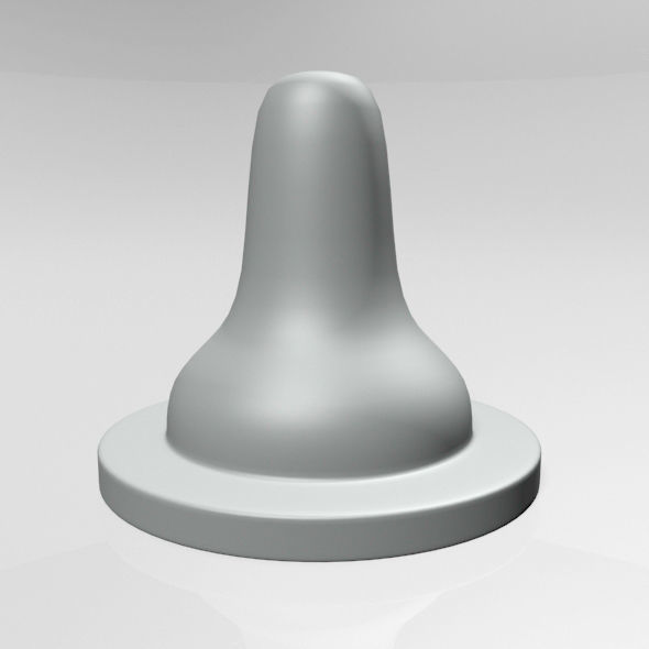 Baby Bottle Nipple 01 3D model_5