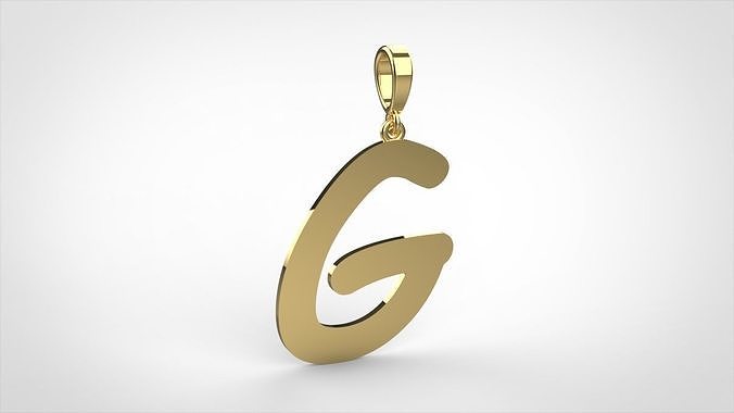 pendant alphabet comic sans  G small  3D print model