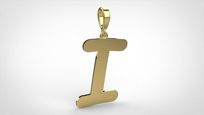 pendant alphabet comic sans   I small  3D print model