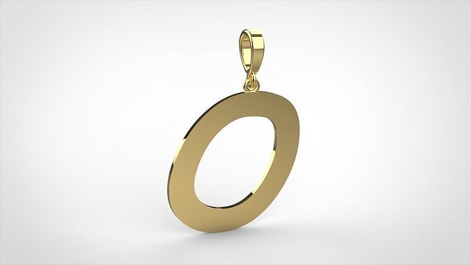 pendant alphabet comic sans  O small  3D print model