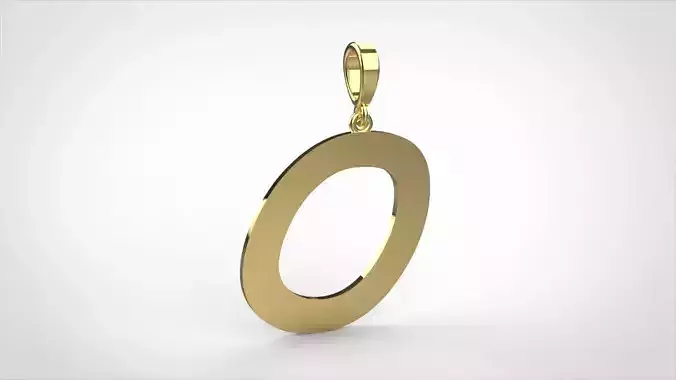 pendant alphabet comic sans  O small  3D print model