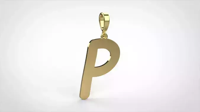 pendant alphabet comic sans  P small 3D print model