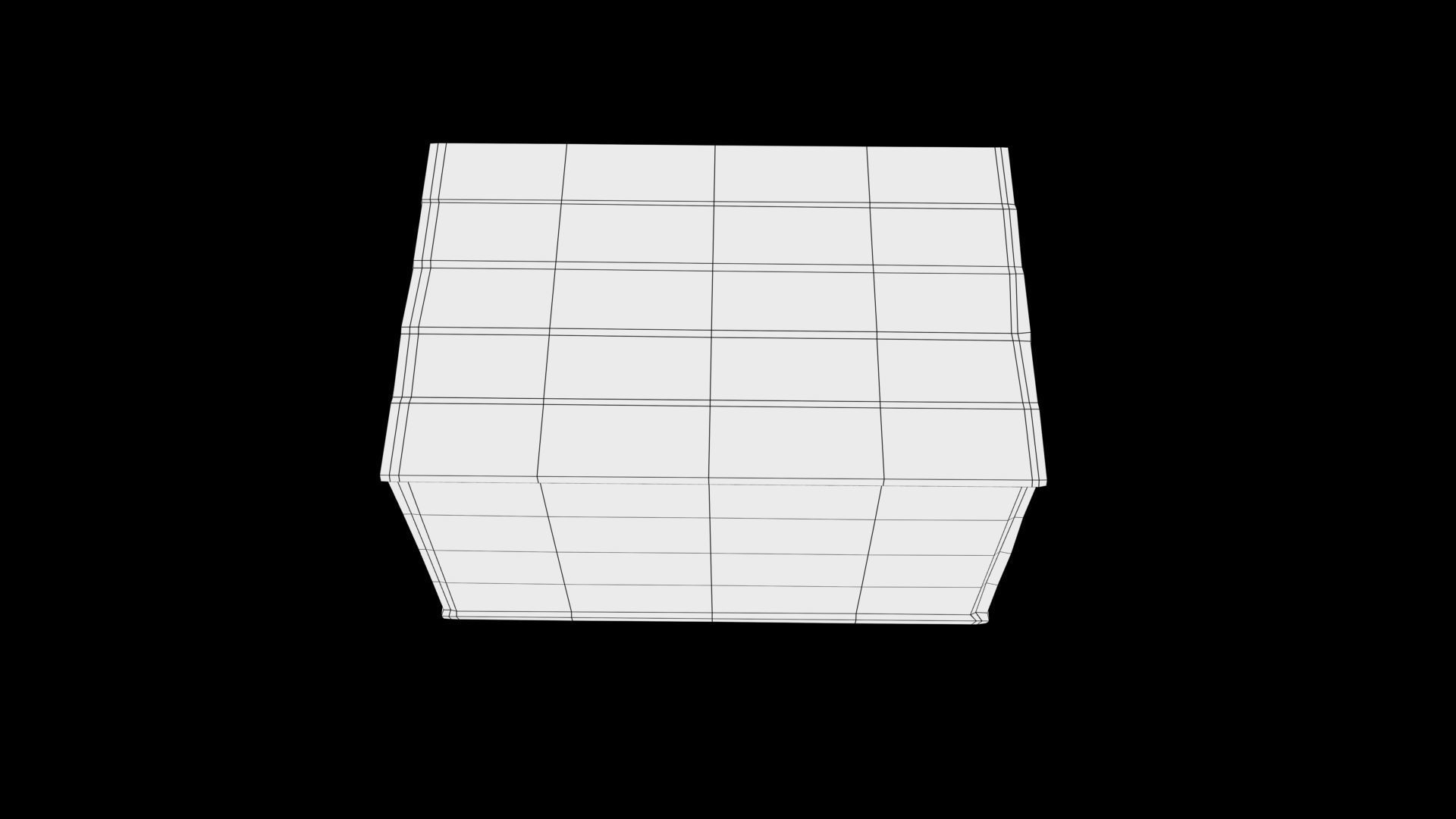 Wood box Low-poly 3D model_8