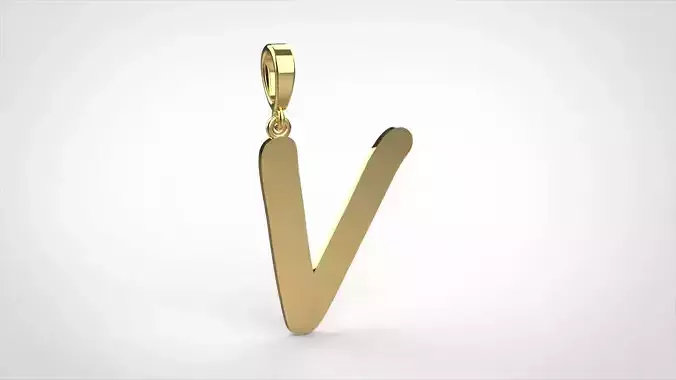pendant alphabet comic sans  V small 