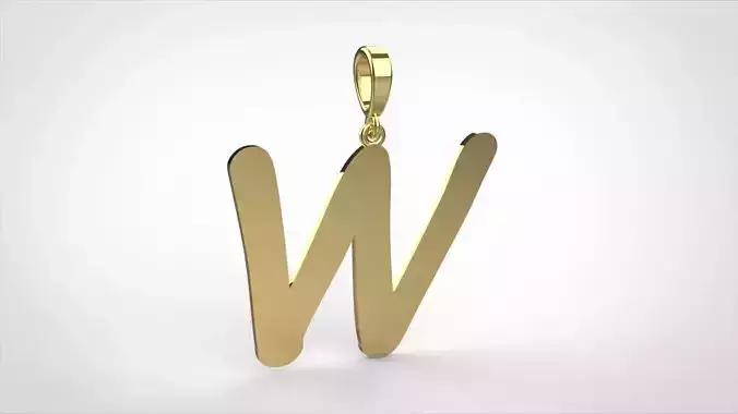 pendant alphabet comic sans  W small 